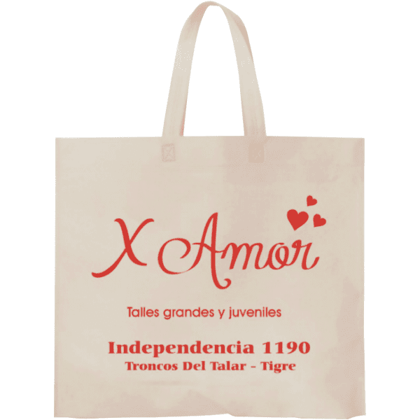 Eco Bolsa 40X45X10 Manija Tiras, Con Impresión - Image 3