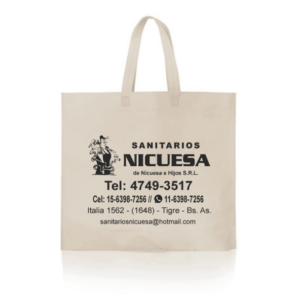 Eco Bolsa 40X45X10 Manija Tiras, Con Impresión - Image 2