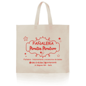 Eco Bolsa 40X45X10 Manija Tiras, Con Impresión