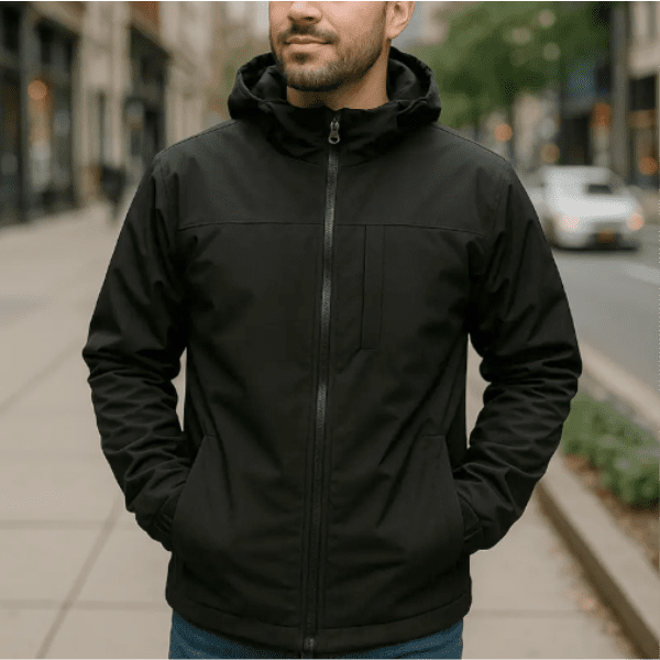 Campera de Softshell Premium (Tipo Neoprene) Negra - Image 9
