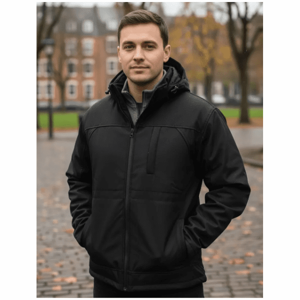 Campera de Softshell Premium (Tipo Neoprene) Negra