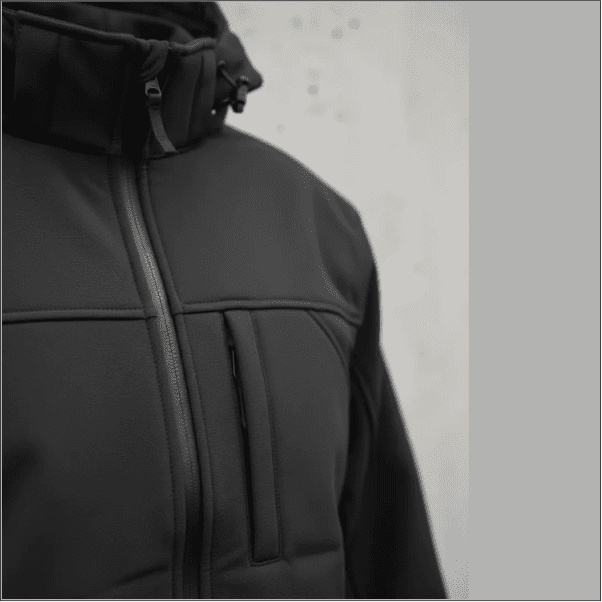 Campera de Softshell Premium (Tipo Neoprene) Negra - Image 2