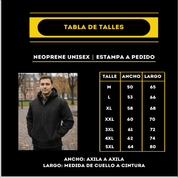 Campera de Softshell Premium (Tipo Neoprene) Negra - Image 8